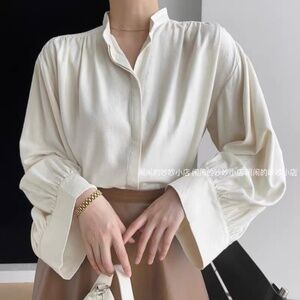 N16 Moon Leigh Light Classic Wild Silk Tussah Silk Pleated Loose-fitting Shirt